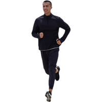 DECATHLON 迪卡侬 速干长袖T恤男秋季训练服宽松跑步运动上衣MSJT 岩石黑 L