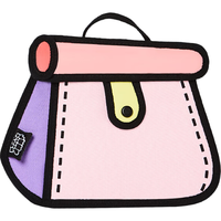 JumpFromPaper 二次元2D漫画 女士斜挎包  小包 粉红