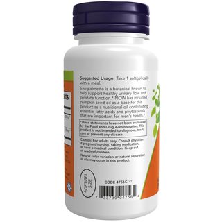 NOW FOODS FOODS 诺奥锯棕榈软胶囊 320mg90粒 呵护男性