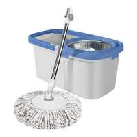  利临 免手洗 旋转拖把 单桶  【洗脱合一】旋转拖把 2快拖布 【强推】旋转拖把3个头+挂钩*2