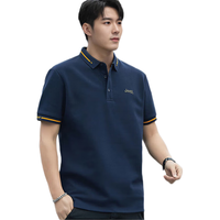 吉普（JEEP）短袖T恤男夏季Polo商务休闲衫男士宽松凉感衣服男装 宝蓝 XL 