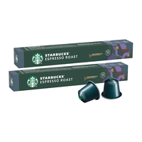 星巴克（Starbucks）【瑞士】Nespresso胶囊咖啡粉意式浓缩黑咖啡冷萃美式多口味 【意式提神】重烘浓缩烘焙20颗