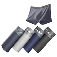 cabra kalani男士内裤男莫代尔抗菌新疆棉透气大码夏季冰丝平角四角宽松短裤头 品牌专柜黑青灰蓝新疆棉无痕 4条 L (110斤以内) A1CK品牌专柜黑青灰蓝新疆棉无痕 L(110斤以内)