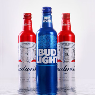 Budweiser/百威  百威啤酒  Bud蓝铝 473mL 12瓶 瓶装