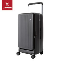 皇冠 铝框拉链箱28寸前后双开盖多功能拉杆行李箱旅行箱5219