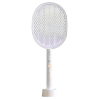 康铭电蚊拍充电式家用灭蚊灯灭蚊拍紫光诱蚊带底座灭蚊器基孔肯雅热