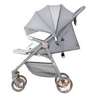 移动端、京东百亿补贴：宝宝好 可坐可躺 婴儿推车  椰子灰