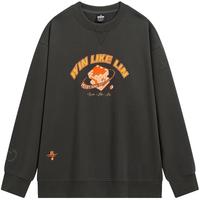 XTEP特步套头卫衣2024春季套头针织长袖运动上衣976129920133 青棕灰 S 常规款