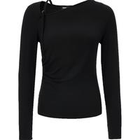 VERO MODA 斜肩可调系带收腰褶皱 女士T恤