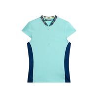 金林德伯格(J.Lindeberg)春夏GOLF修身弹力运动撞色短袖T恤女524201001 KDO阿鲁巴蓝 170/88A(L)