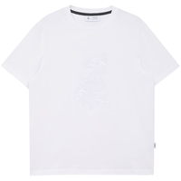 杰克·琼斯（JACK&JONES）2024春夏上衣舒适潮多彩刺绣法斗犬短袖T恤男装224101127 本白色A06 常规 本白色A06 190/108A/XXL