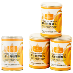 1号会员店 梨汁黄桃罐头 425g×4罐 0添加蔗糖武台黄桃水果罐头佳节