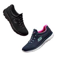 Skechers斯凯奇秋冬女鞋懒人一脚蹬运动鞋经典跑步鞋