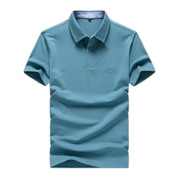 七匹狼短袖T恤男夏季商务保罗衫POLO冰爽抗菌翻领打底衫男装冰丝凉感 103(灰蓝)-6777 175/92A(XL)