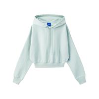 迪卡侬运动卫衣女秋基础训练休闲通勤保暖简约百搭短款套头衫SAX3