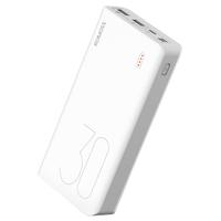 ROMOSS 罗马仕 PHP30Pro 移动电源 白色 30000mAh Lightning/Micro-B/Type-C 18W双向快充