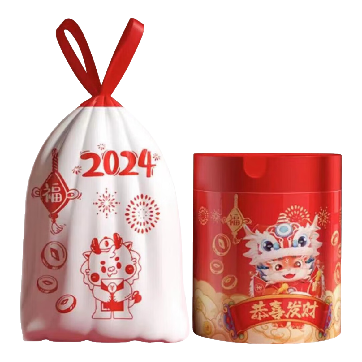 净泡 Jepooepoo 手提抽绳垃圾袋彩色断点垃圾桶袋45cm*50cm 10卷150只装