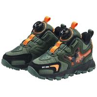 SNOOPY史努比儿童鞋冬季棉鞋男童运动鞋加绒中大童男孩 绿桔 26码 适合脚长15.0-15.5cm