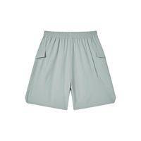 安德玛(Under Armour)儿童男童装运动短裤2024夏季梭织短裤休闲男大童裤子 灰绿色 160cm