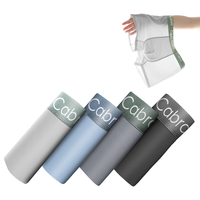 cabra kalani男士内裤男莫代尔抗菌新疆棉透气大码夏季冰丝平角四角宽松短裤头 品牌专柜黑蓝灰灰冰丝抗菌款 4条 XL (110-135斤) A1CK品牌专柜黑蓝灰灰冰丝抗菌款 XL(110-135斤)