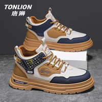 TONLION/唐狮 潮流皮面 男士马丁靴