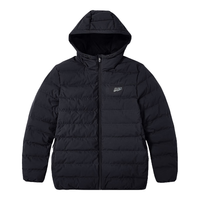 乔丹官方旗舰运动服男2019冬季新款厚款保暖防风服男士短款外套男 黑色 190/3XL