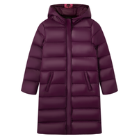 Juicy Couture 橘滋 爵士酒廊logo织标修身长款女式羽绒服