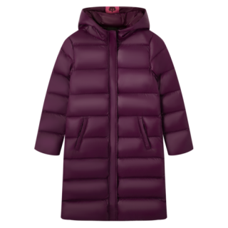 Juicy Couture 橘滋 爵士酒廊logo织标修身长款女式羽绒服