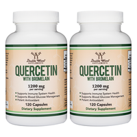 DOUBLE WOOD SUPPLEMENTS美国进口槲皮素肺i结节素清胶囊清肺养肺咳止肺清润喉畅快呼吸 【健康呼吸】槲皮素