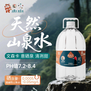文森卡 天然含硒弱碱性软水饮用山泉水 5L*2桶