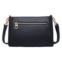ZOOLER 朱尔 包包女包欧美潮流单肩包女头层牛皮时尚简约软皮单肩包包斜挎小方包女妈咪包 L111-黑色