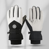 雪思梦 雪梦思 念滑雪手套男女情侣款 防水触屏加绒防保暖厚 黑加白