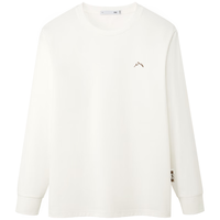 海澜之家(HLA)长袖T恤男秋季24山不在高圆领打底衫男 本白56 190/104A 3XL182~196斤