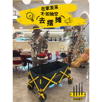 马科途(Maktoum)微瑕疵营地车推车小推车野餐车折叠户外露营聚拢便携摆摊 马科途绿碳钢大越野轮M001+铝合