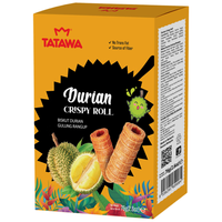 TATAWA马来西亚榴莲椰子松脆卷热加工糕点76g馋嘴小吃零食饼干