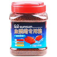 森森(SUNSUN)血鹦鹉粮热带鱼鱼食增红饲料小颗粒观赏鱼增色鱼粮 罐装258g血鹦鹉粮(2毫米)增红