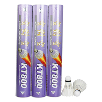 空对空羽毛球kt系列耐打稳定kt800系列练习比赛用羽球训练12只装耐打 KT800 /76速 1筒 （12只装）