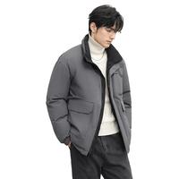 【鸭鸭甄选】极简都市系列羽绒服2024冬季短款立领双面穿外套