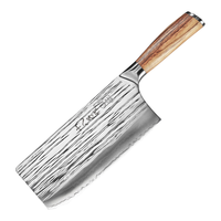 十八子作非遗手工锻打复合钢竹叶刃刀具 超凡大师二代菜刀 斩切刀J8284