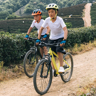 迪卡侬（DECATHLON）山地车自行车ST 500 24寸6档变速转把青少年有脚撑车铃 24寸黑色140_155cm 6速