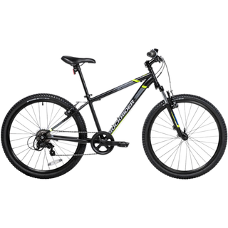 迪卡侬（DECATHLON）山地车自行车ST 500 24寸6档变速转把青少年有脚撑车铃 24寸黑色140_155cm 6速