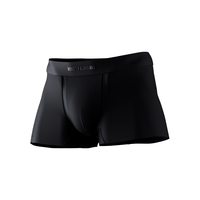 怪物守护者 运动内裤男 7A级抗菌冰丝凉感内裤舒适透气平角裤 Black 黑色 L