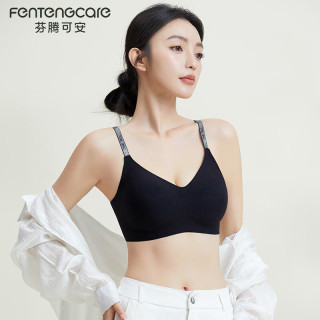 芬腾 可安山茶花香氛软支撑内衣无痕内衣女士无钢圈文胸聚拢文胸 香槟色+肤色 2XL （135-150斤）