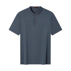 SEVEN 短袖POLO衫男夏季休闲百搭套头上衣 2XL 深蓝