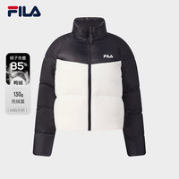 短款面包服FILA斐乐羽绒服女2025冬美拉德风休闲保暖运动外套 传奇蓝-NV 160/80A/S
