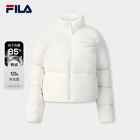 短款面包服FILA斐乐羽绒服女2025冬美拉德风休闲保暖运动外套 云菇白-WT 160/80A/S