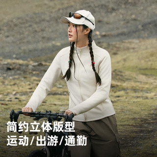 探路者（TOREAD）软壳衣外套修身户外徒步运动保暖防风登山服女士 米色 M