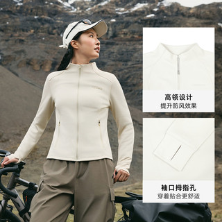 探路者（TOREAD）软壳衣外套修身户外徒步运动保暖防风登山服女士 米色 M