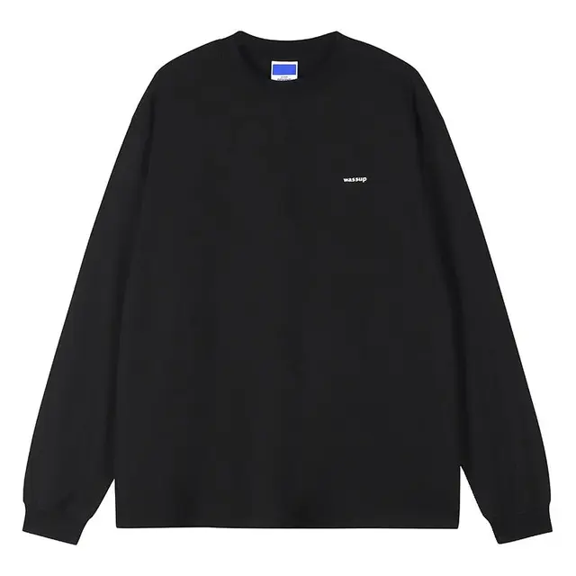 WASSUP 基础款 纯棉 圆领长袖T恤 2XL