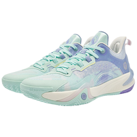 乔丹 破影6代篮球鞋2024冬季实战球鞋防滑耐磨运动鞋男 水波色/星黛紫 42.5